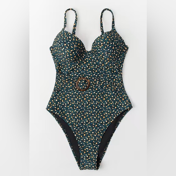 CUPSHE Leopard O-Ring One Piece Swimsuit - Picture 8 of 10